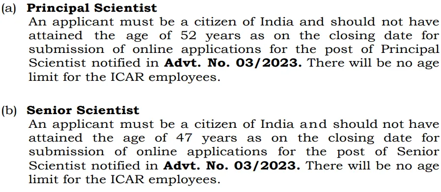 ASRB Scientist Age Limit 2023