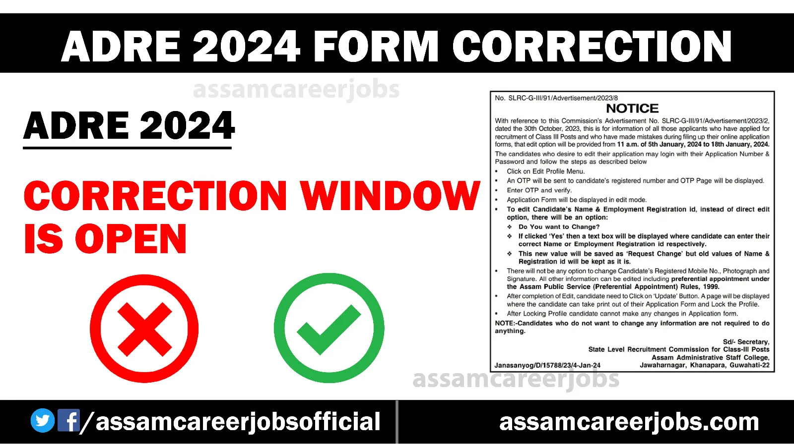 ADRE 2024 Form Correction