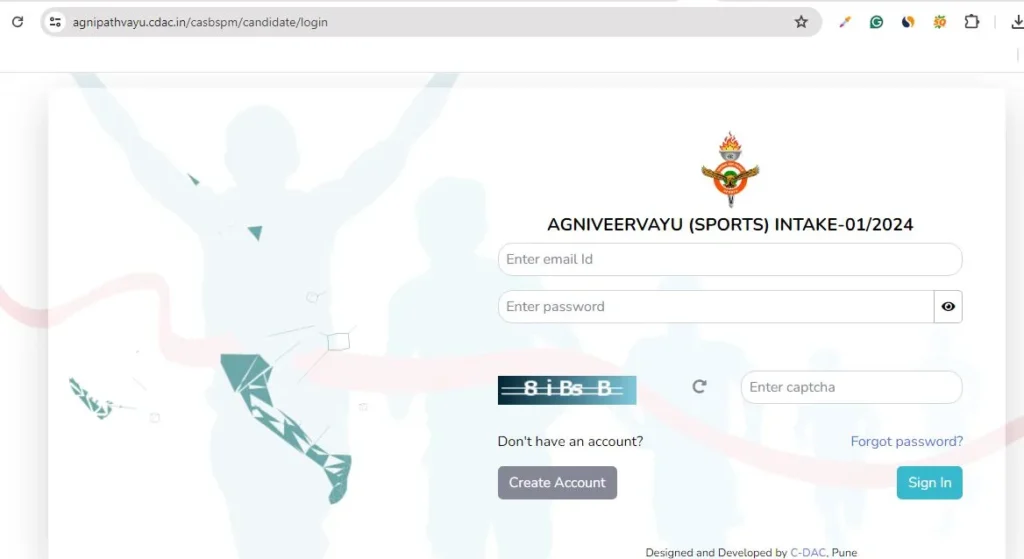 IAF Agniveer Vayu Sports Quota Recruitment 2024 for Intake 01 2024